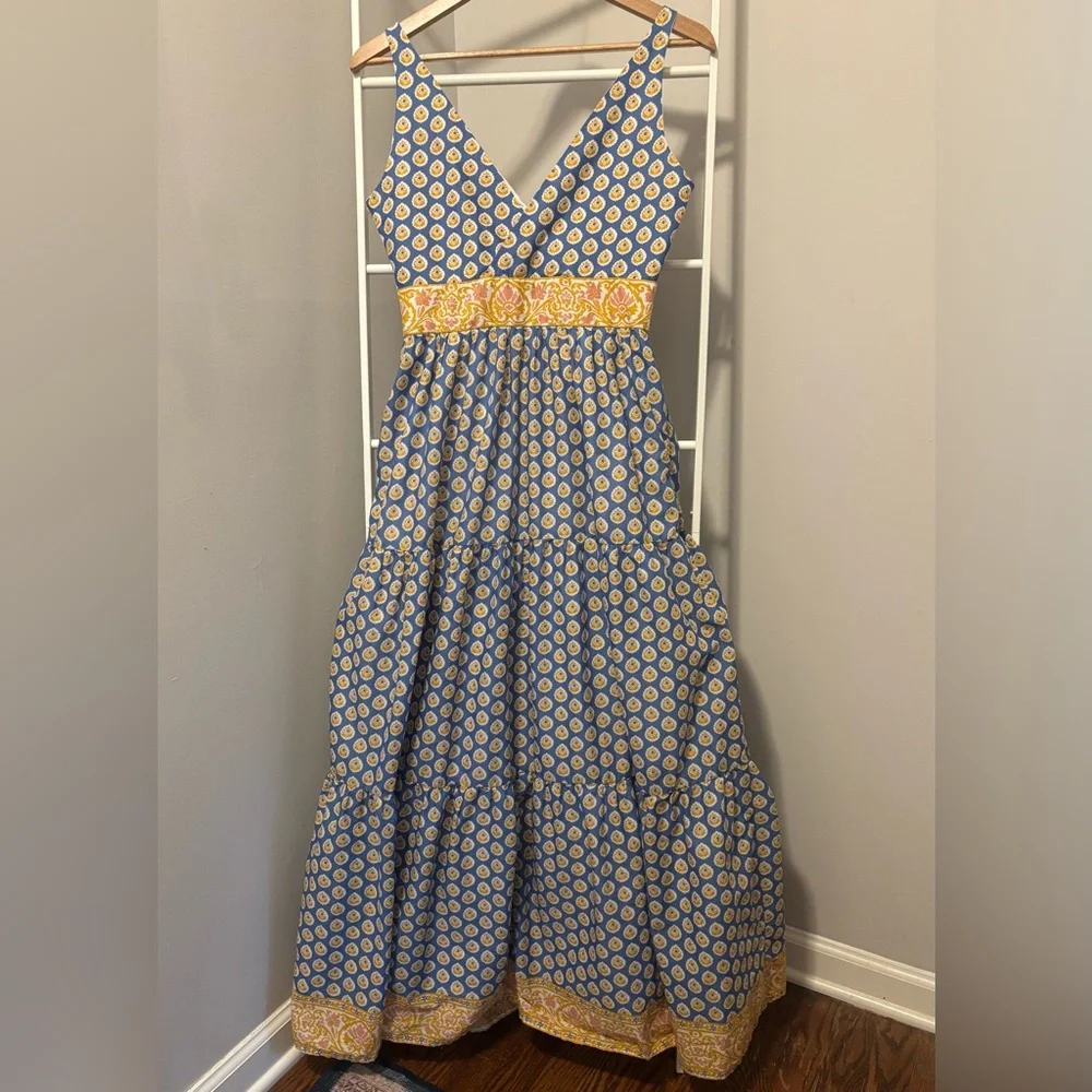 J. Crew Point Sur Patterned Tiered Maxi Dress - Picture 4 of 7